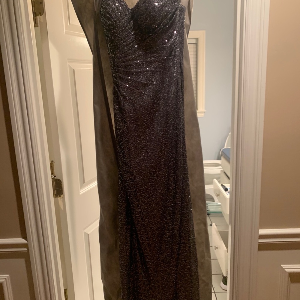 Dark Grey Sequence Gown - image 6